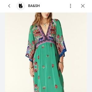 Vibrant Green Floral Dress